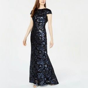 Calvin Klein sequins maxi dress New 8